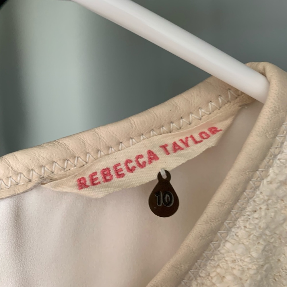 Rebecca Taylor Boulce and Leather Dress - Size 10